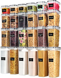 24-Piece Airtight Food Storage Containers Set with Lids, BPA-Free Pantry Organization Canisters for Cereal, Flour & Sugar  Long Description