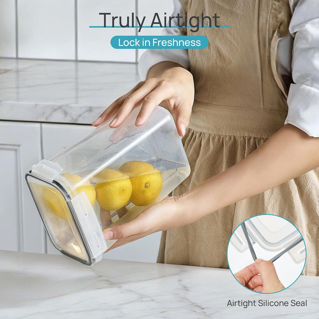 24-Piece Airtight Food Storage Containers Set with Lids, BPA-Free Pantry Organization Canisters for Cereal, Flour & Sugar  Long Description