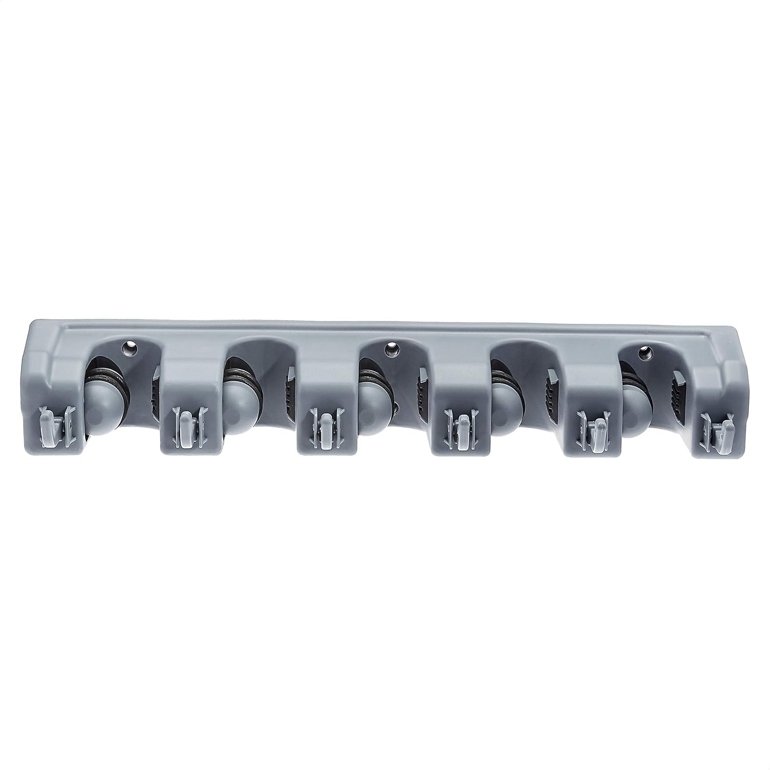 Heavy Duty Broom Holder Wall Mount with Hooks & Slots, Garage Tool Organizer Rack for Mop, Garden & Laundry Storage
